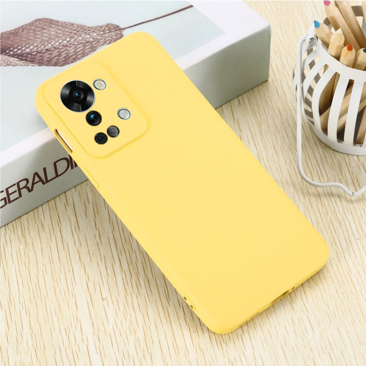 For OnePlus Nord 2T Pure Color Liquid Silicone Shockproof Phone Case(Yellow) - free shipping - PMC TechLife - Order now!