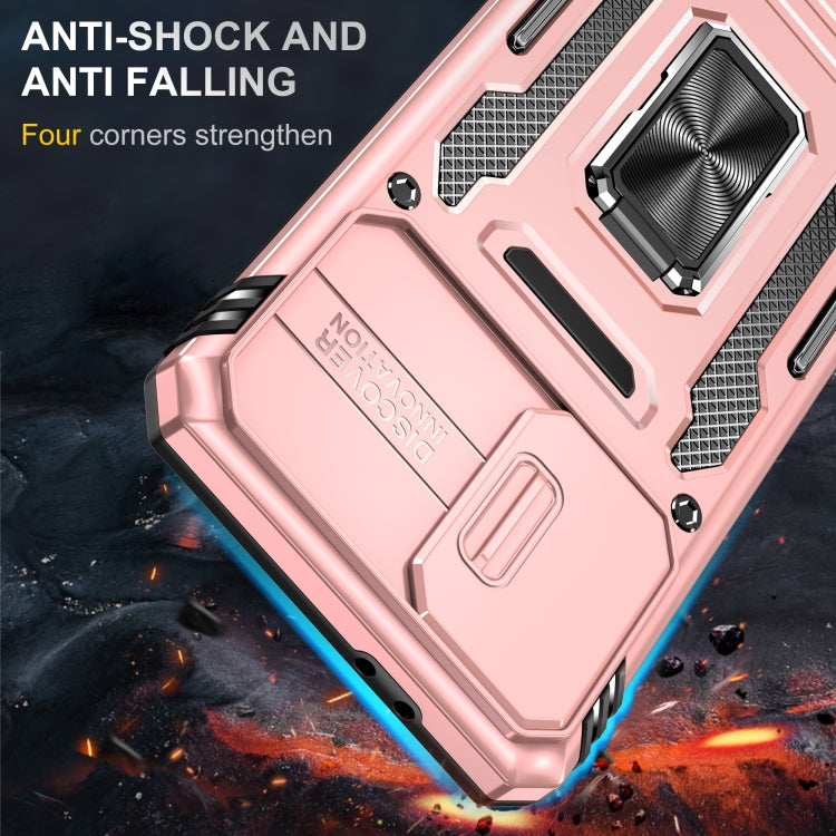 For Samsung Galaxy S21 5G Armor PC + TPU Camera Shield Phone Case(Rose Gold) - Galaxy S21 5G Cases by PMC TechLife | Online Shopping South Africa | PMC TechLife