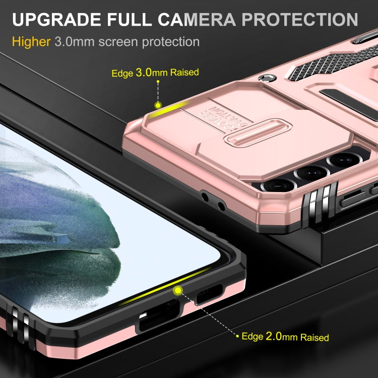 For Samsung Galaxy S21 5G Armor PC + TPU Camera Shield Phone Case(Rose Gold) - Galaxy S21 5G Cases by PMC TechLife | Online Shopping South Africa | PMC TechLife