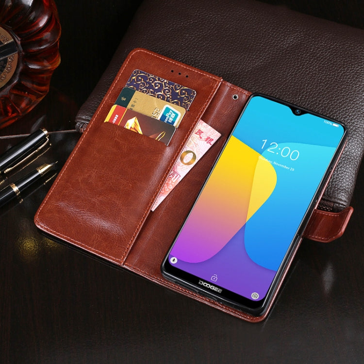 For Doogee X90 idewei Crazy Horse Texture Horizontal Flip Leather Case with Holder & Card Slots & Wallet(Dark Blue) - More Brand by idewei | Online Shopping South Africa | PMC TechLife | Buy Now Pay Later Mobicred