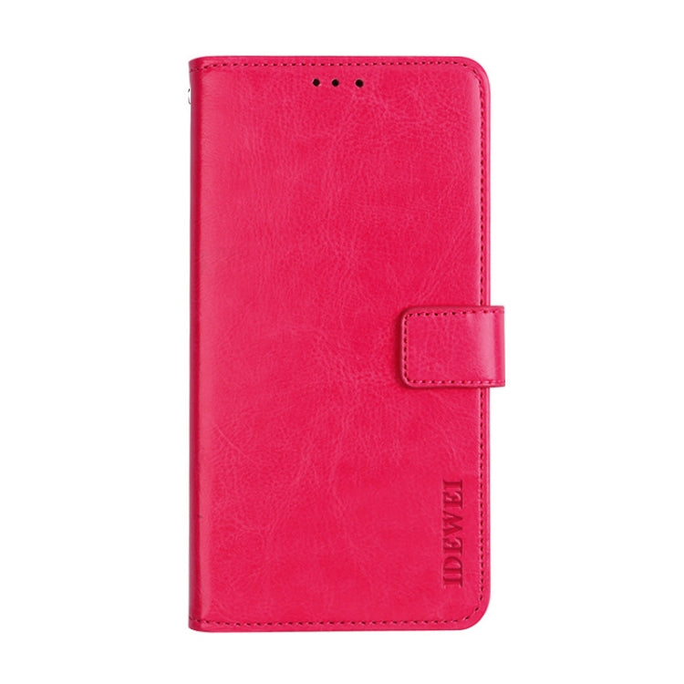 For Doogee X90 idewei Crazy Horse Texture Horizontal Flip Leather Case with Holder & Card Slots & Wallet(Rose Red) - More Brand by idewei | Online Shopping South Africa | PMC TechLife | Buy Now Pay Later Mobicred