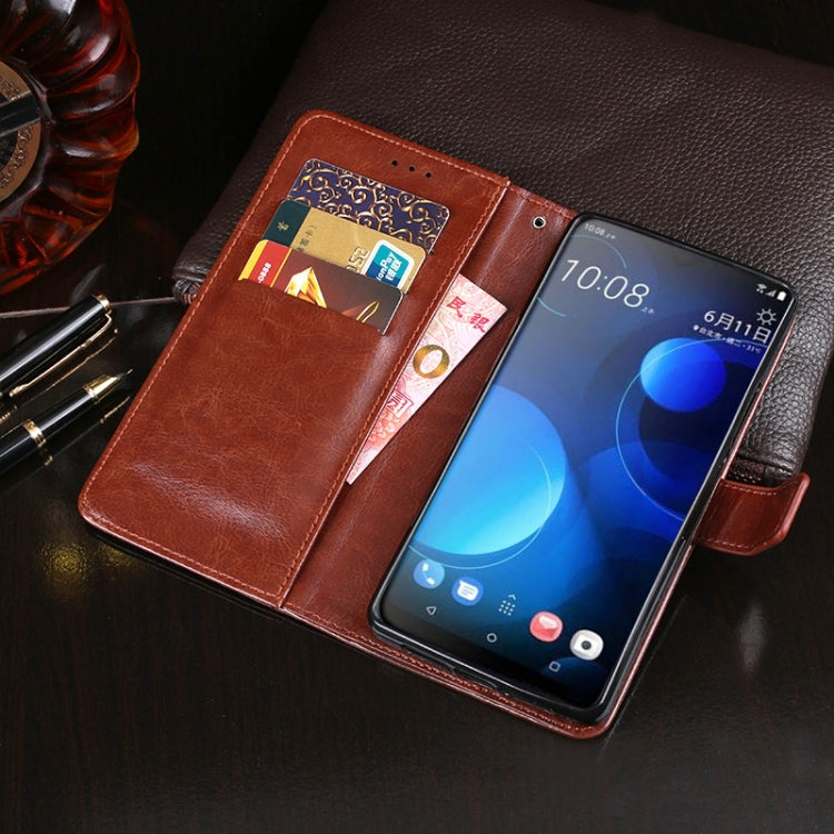 For HTC Desire 19+ idewei Crazy Horse Texture Horizontal Flip Leather Case with Holder & Card Slots & Wallet(Red) - free shipping - PMC Jewellery - Order now!
