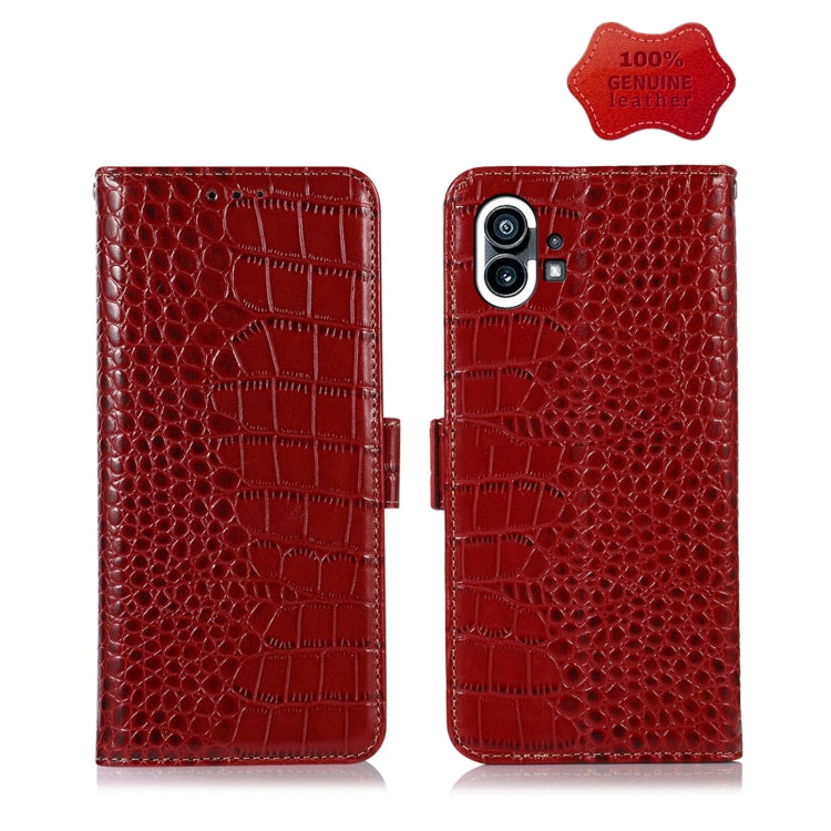 For Nothing Phone 1 Crocodile Top Layer Cowhide Leather Phone Case(Red) - free shipping - PMC TechLife - Order now!