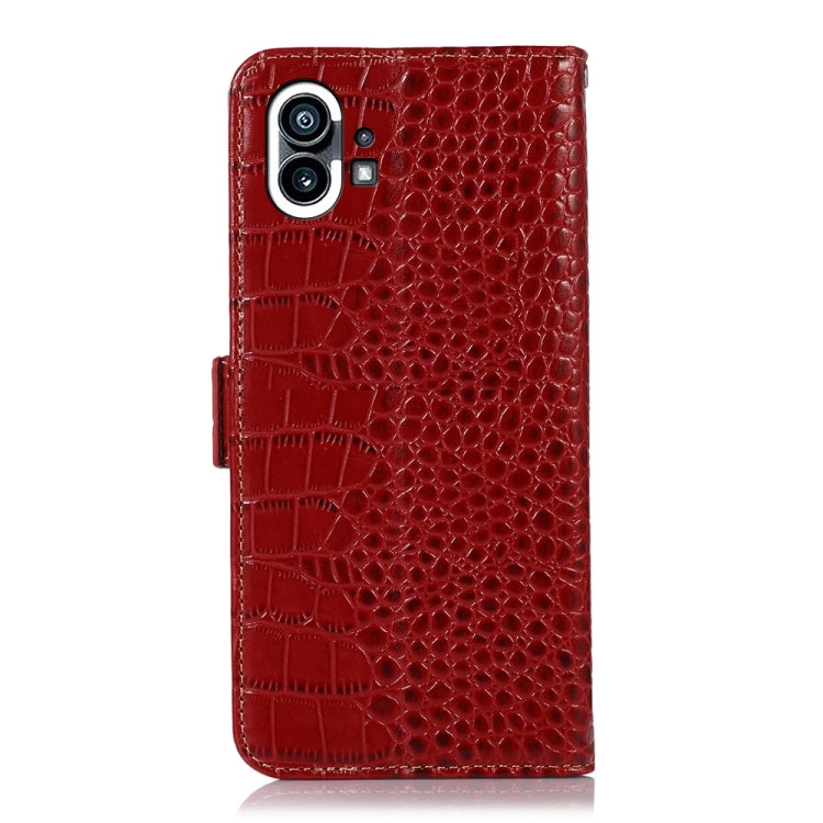 For Nothing Phone 1 Crocodile Top Layer Cowhide Leather Phone Case(Red) - free shipping - PMC TechLife - Order now!