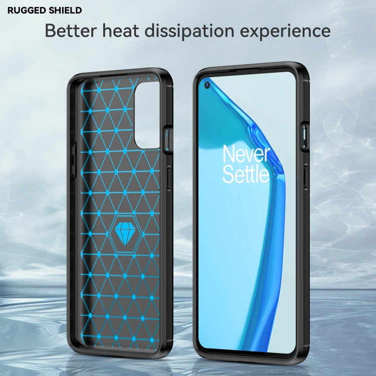 For OnePlus 9R Brushed Texture Carbon Fiber TPU Phone Case(Black) - OnePlus Cases by PMC TechLife | Online Shopping South Africa | PMC TechLife