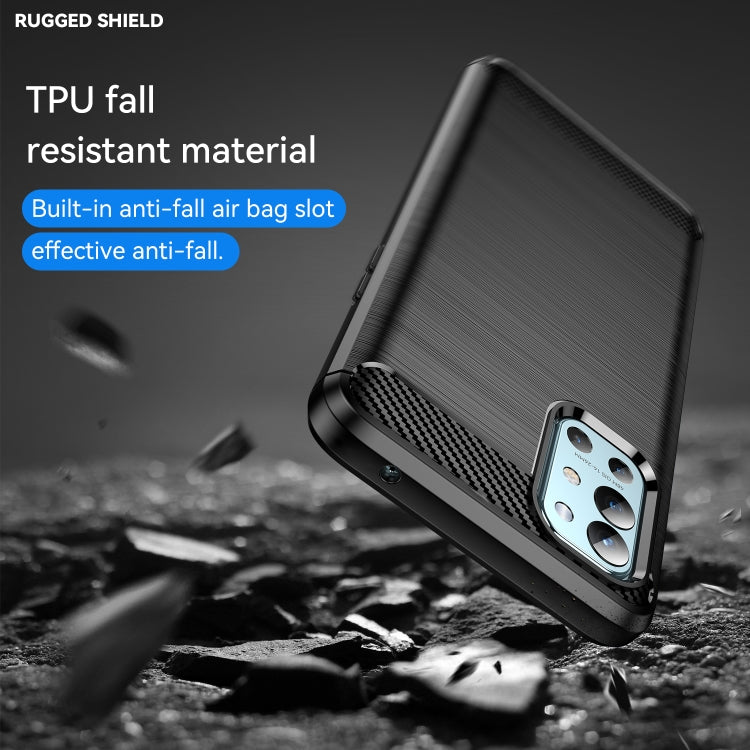 For OnePlus 9R Brushed Texture Carbon Fiber TPU Phone Case(Black) - OnePlus Cases by PMC TechLife | Online Shopping South Africa | PMC TechLife