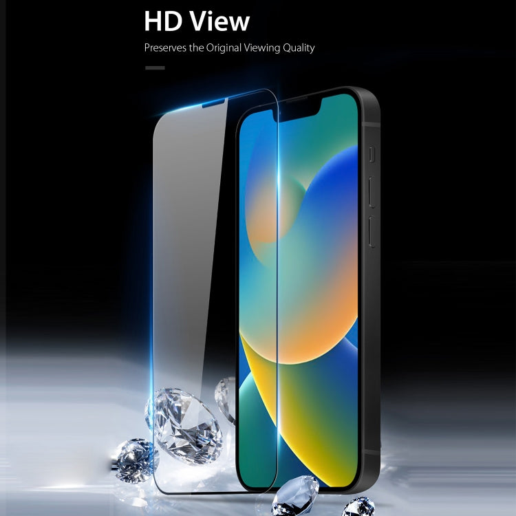For iPhone 16e / 14 / 13 / 13 Pro 10pcs DUX DUCIS 0.33mm 9H Medium Alumina Tempered Glass Film(Black) - free shipping - PMC Jewellery - Order now!