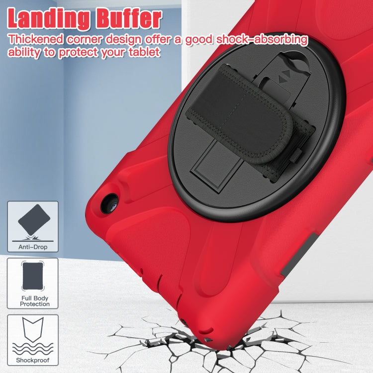 For Amazon Kindle Fire 7 2022 Hard PC Soft Silicone Full Body Tablet Case(Red) - Amazon by PMC TechLife | Online Shopping South Africa | PMC TechLife | Buy Now Pay Later Mobicred
