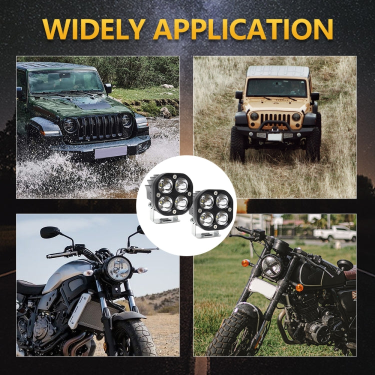 Car 3 inch 4LEDs Continuous Spotlight 20W / 2000LM / 6000K / DC9-80V(White Light) - Work Lights by PMC TechLife | Online Shopping South Africa | PMC TechLife | Buy Now Pay Later Mobicred