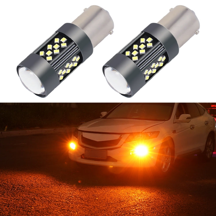 1 Pair 1156 12V 7W Continuous Car LED Fog Light(Orange Light) - Fog / Driving Lights by PMC TechLife | Online Shopping South Africa | PMC TechLife | Buy Now Pay Later Mobicred