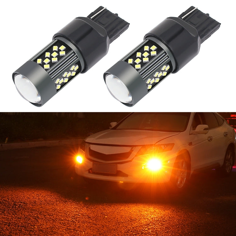 1 Pair 7440 12V 7W Continuous Car LED Fog Light(Orange Light) - Fog / Driving Lights by PMC TechLife | Online Shopping South Africa | PMC TechLife | Buy Now Pay Later Mobicred