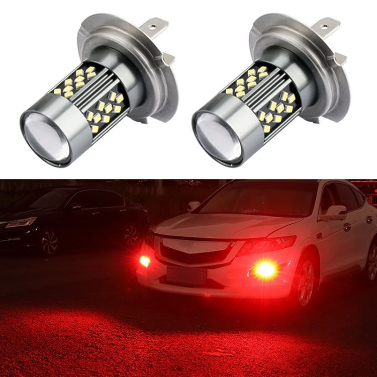 1 Pair H7 12V 7W Strobe Car LED Fog Light(Red Light) - Fog / Driving Lights by PMC TechLife | Online Shopping South Africa | PMC TechLife | Buy Now Pay Later Mobicred