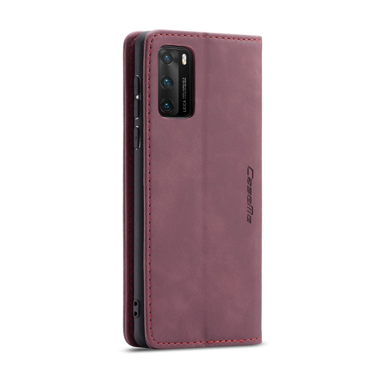 For Huawei P40 CaseMe-013 Multifunctional Horizontal Flip Leather Case with Card Slot & Holder & Wallet(Wine Red) - Huawei Cases by CaseMe | Online Shopping South Africa | PMC Jewellery | Buy Now Pay Later Mobicred