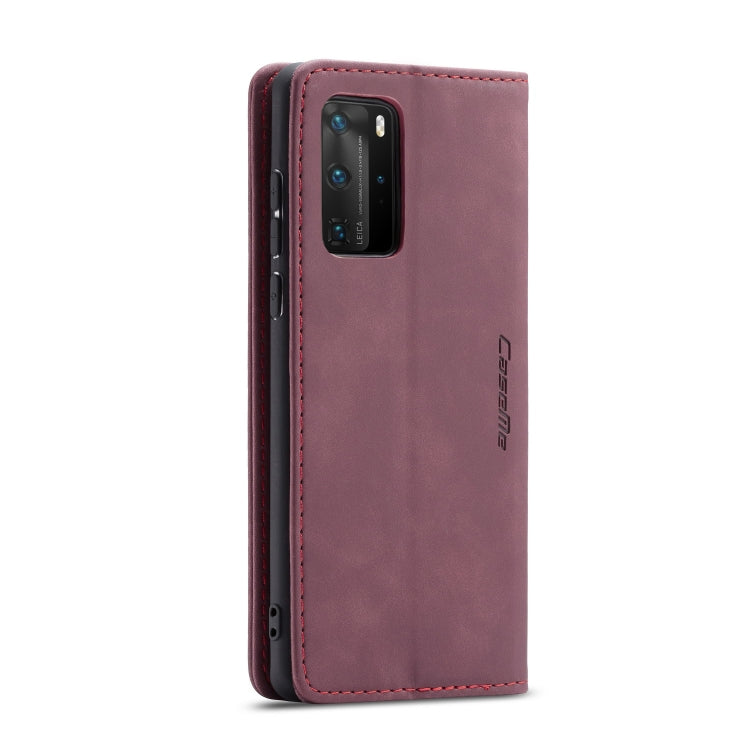 For Huawei P40 Pro CaseMe-013 Multifunctional Horizontal Flip Leather Case with Card Slot & Holder & Wallet(Wine Red) - Huawei Cases by CaseMe | Online Shopping South Africa | PMC Jewellery | Buy Now Pay Later Mobicred