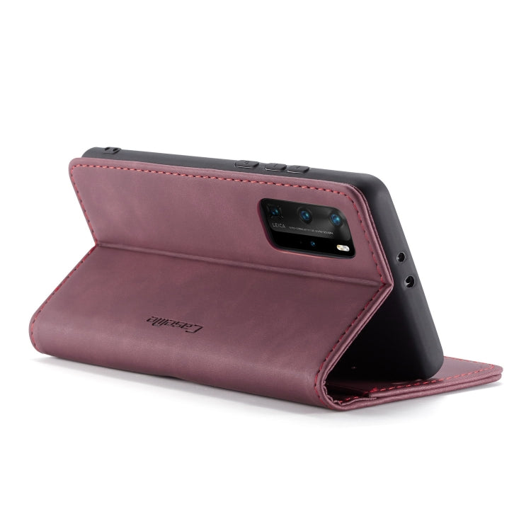 For Huawei P40 Pro CaseMe-013 Multifunctional Horizontal Flip Leather Case with Card Slot & Holder & Wallet(Wine Red) - Huawei Cases by CaseMe | Online Shopping South Africa | PMC Jewellery | Buy Now Pay Later Mobicred
