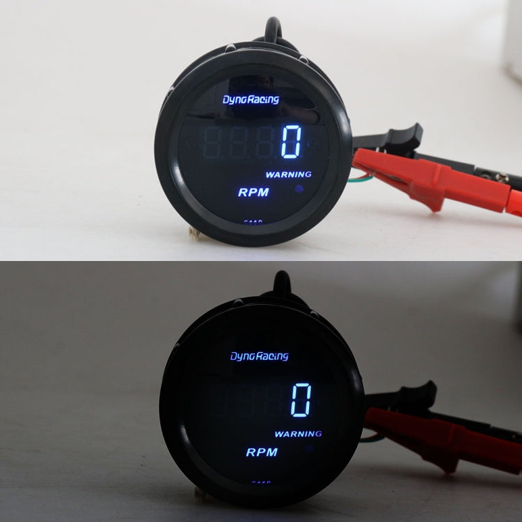 Car Modified 12V Universal 52mm Blue Light Digital Display Meter, Style:Tachometer - Car Modification by PMC TechLife | Online Shopping South Africa | PMC TechLife | Buy Now Pay Later Mobicred