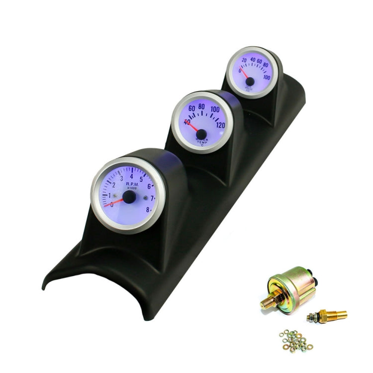 Car Modified 3 in 1 Tachometer Water Temperature Gauge Oil Pressure Gauge, with Left-hand Drive Three Hole - Car Modification by PMC TechLife | Online Shopping South Africa | PMC TechLife | Buy Now Pay Later Mobicred