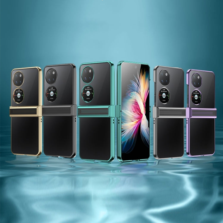 For Huawei P50 Pocket Electroplating PC Full Coverage Shockproof Phone Case(Purple) - Huawei Cases by PMC TechLife | Online Shopping South Africa | PMC TechLife | Buy Now Pay Later Mobicred