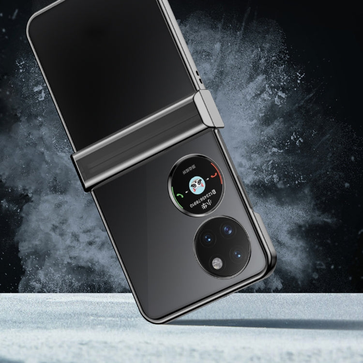For Huawei P50 Pocket Electroplating PC Full Coverage Shockproof Phone Case(Black) - Huawei Cases by PMC TechLife | Online Shopping South Africa | PMC TechLife | Buy Now Pay Later Mobicred