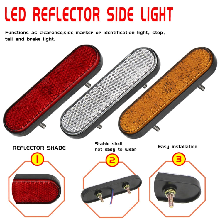 2 PCS 24LED Reflector Brake Light Turn Signal Light(Yellow Shell Yellow Light) - Turn Signal by PMC TechLife | Online Shopping South Africa | PMC TechLife | Buy Now Pay Later Mobicred