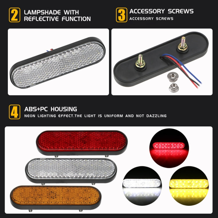 2 PCS 24LED Reflector Brake Light Turn Signal Light(Yellow Shell Yellow Light) - Turn Signal by PMC TechLife | Online Shopping South Africa | PMC TechLife | Buy Now Pay Later Mobicred