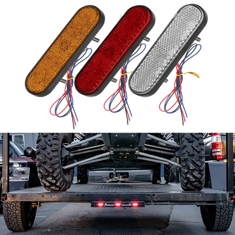 2 PCS 24LED Reflector Brake Light Turn Signal Light(Yellow Shell Yellow Light) - Turn Signal by PMC TechLife | Online Shopping South Africa | PMC TechLife | Buy Now Pay Later Mobicred
