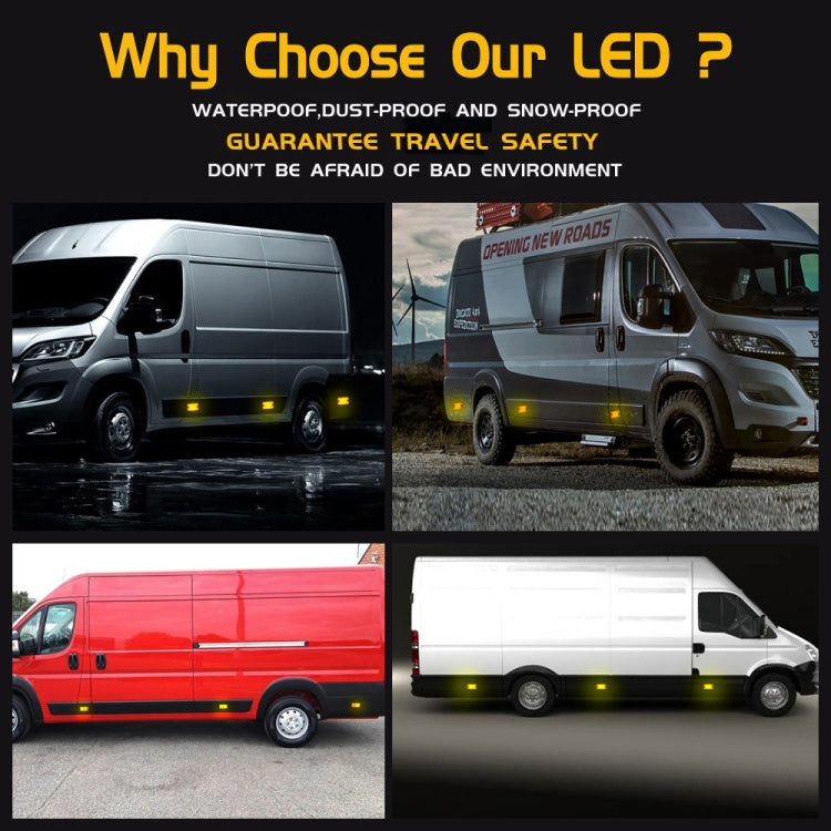 2 PCS 24LED Reflector Brake Light Turn Signal Light(Yellow Shell Yellow Light) - Turn Signal by PMC TechLife | Online Shopping South Africa | PMC TechLife | Buy Now Pay Later Mobicred