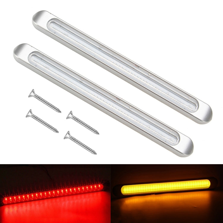 2 PCS 72LEDs Two-color Brake Turn Tail Light(Transparent Shell Red Light + Flowing Yellow Light) - Turn Signal by PMC TechLife | Online Shopping South Africa | PMC TechLife | Buy Now Pay Later Mobicred