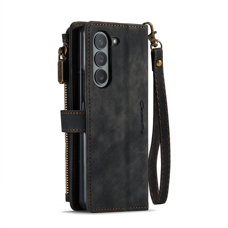 For Samsung Galaxy Z Fold5 CaseMe C30 Multifunctional Card Slots Zipper Phone Leather Phone Case(Black) - free shipping - PMC Jewellery - Order now!