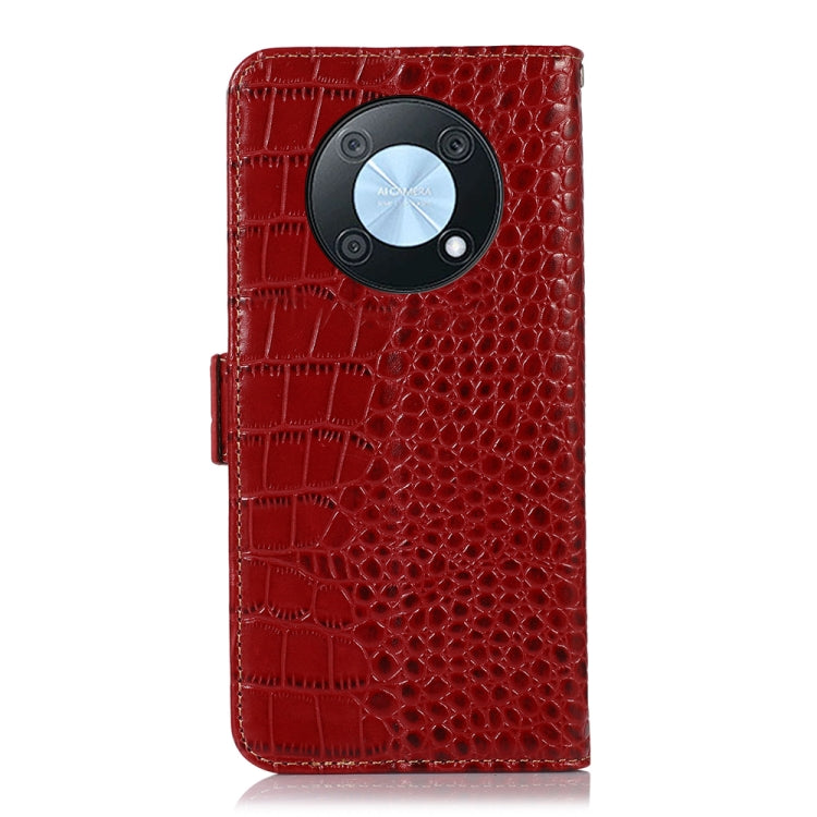 For Huawei Nova Y90/Enjoy 50 Pro Crocodile Top Layer Cowhide Leather Phone Case(Red) - Huawei Cases by PMC TechLife | Online Shopping South Africa | PMC TechLife | Buy Now Pay Later Mobicred