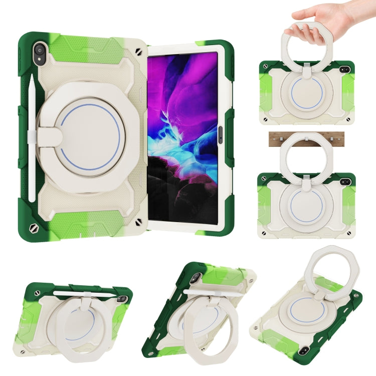 For Lenovo Tad P11 Armor Contrast Color Silicone + PC Tablet Case(Colorful Green) - free shipping - PMC TechLife - Order now!