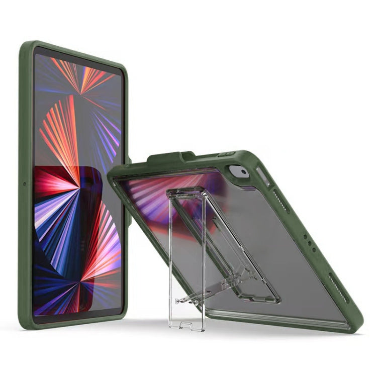 Mutural Transparent Holder Tablet Case For iPad 10.2 2021 / 2020 / 2019 / 10.5(Army Green) - free shipping - PMc TechLife - Order now!