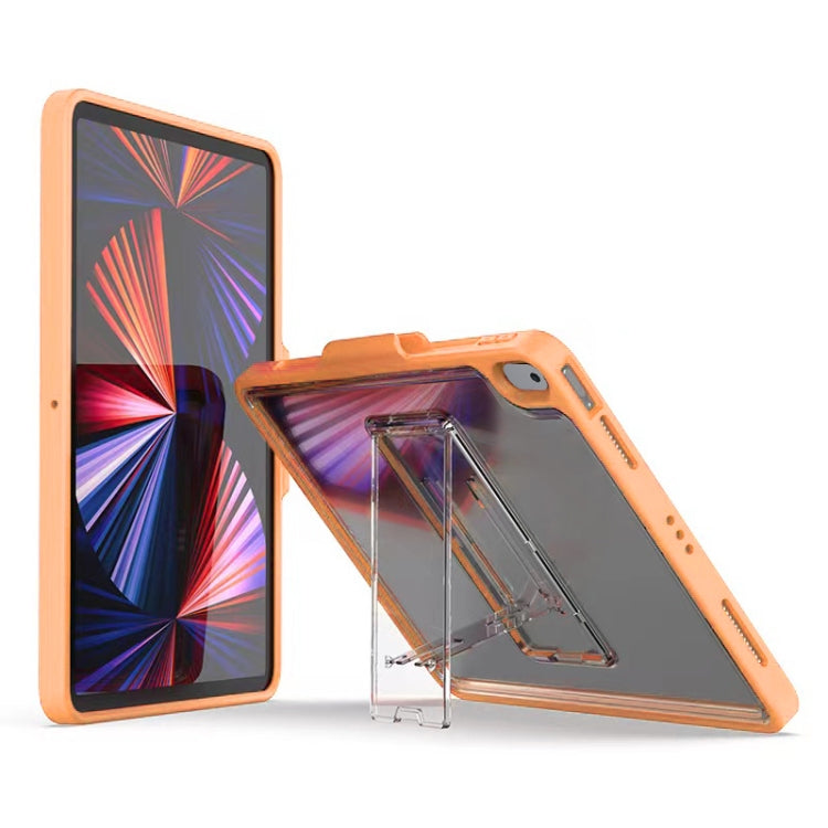 Mutural Transparent Holder Tablet Case For iPad 10.2 2021 / 2020 / 2019 / 10.5(Orange) - free shipping - PMc TechLife - Order now!