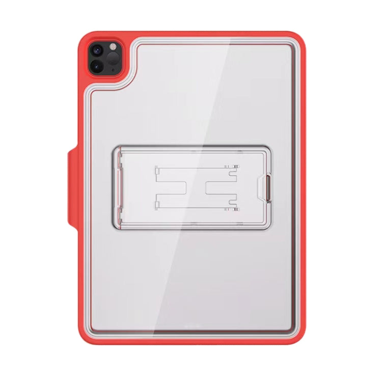 For iPad Pro 11 2022 / 2021 / 2020 / 2018 Mutural Transparent Holder Tablet Case(Red) - free shipping - PMc TechLife - Order now!