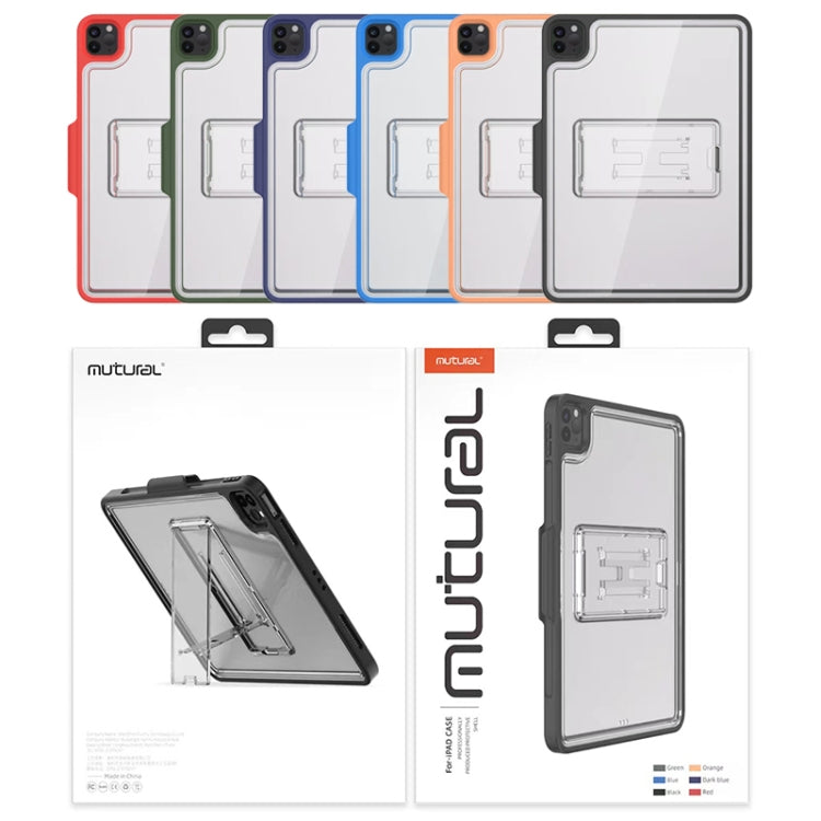 For iPad Pro 11 2022 / 2021 / 2020 / 2018 Mutural Transparent Holder Tablet Case(Army Green) - free shipping - PMc TechLife - Order now!