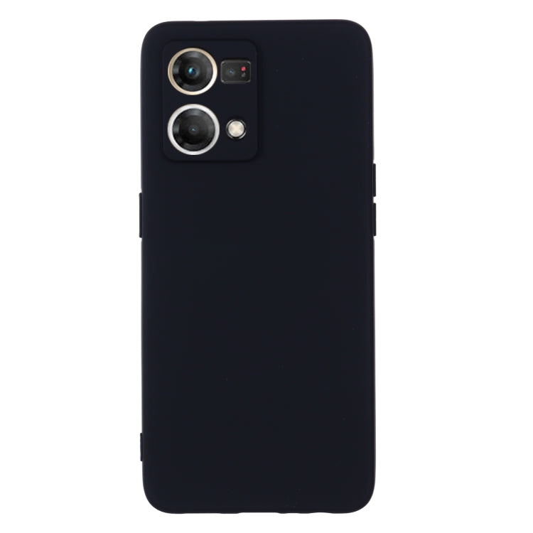 For OPPO Reno 7 4G Global/F21 Pro 4G Pure Color Liquid Silicone Shockproof Full Coverage Phone Case(Black) - OPPO Cases by PMC TechLife | Online Shopping South Africa | PMC TechLife | Buy Now Pay Later Mobicred