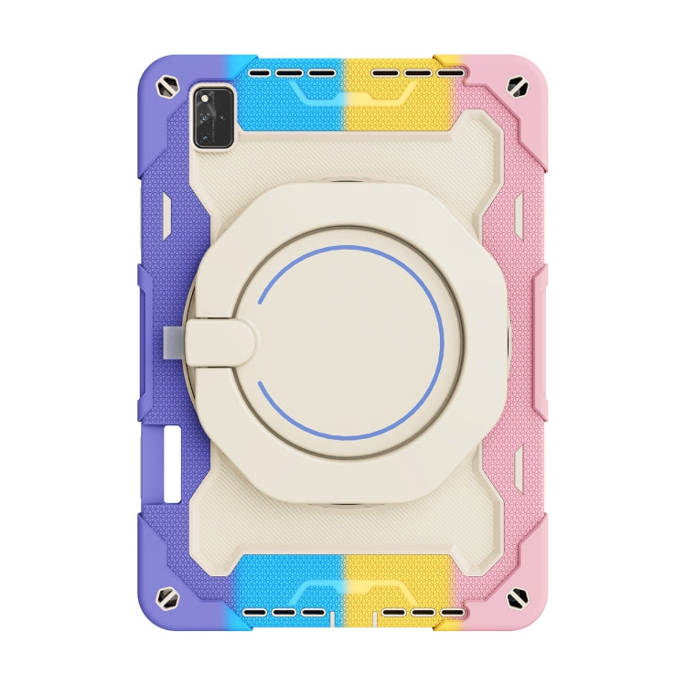 For Huawei MatePad Pro 12.6 2021 Armor Contrast Color Silicone + PC Tablet Case(Colorful Pink) - Huawei by PMC TechLife | Online Shopping South Africa | PMC TechLife | Buy Now Pay Later Mobicred