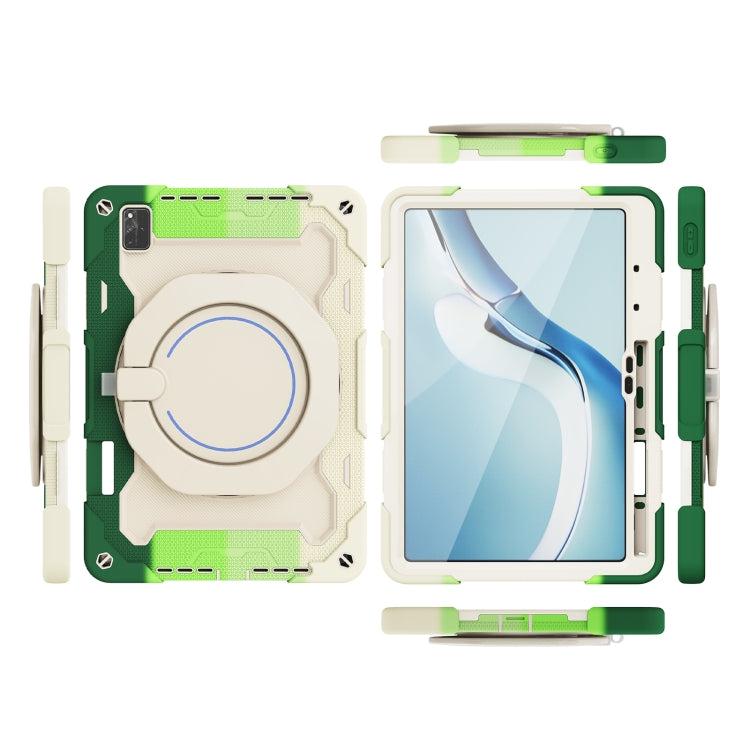For Huawei MatePad Pro 12.6 2021 Armor Contrast Color Silicone + PC Tablet Case(Colorful Green) - Huawei by PMC TechLife | Online Shopping South Africa | PMC TechLife | Buy Now Pay Later Mobicred