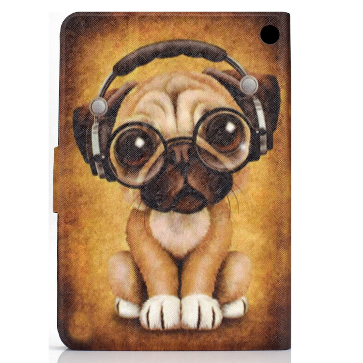 For Amazon Kindle Fire 7 2022 Electric Horizontal Flat Painted Leather Tablet Case(Shar Pei) - Amazon by PMC TechLife | Online Shopping South Africa | PMC TechLife | Buy Now Pay Later Mobicred