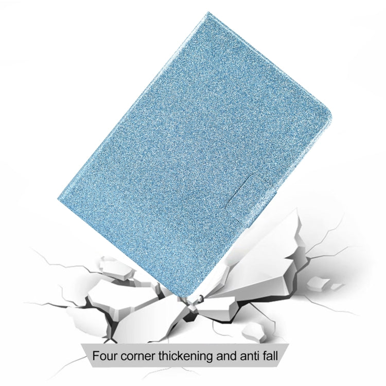 For Amazon Kindle Fire 7 2022 Varnish Glitter Powder Smart Leather Tablet Case(Blue) - Amazon by PMC TechLife | Online Shopping South Africa | PMC TechLife | Buy Now Pay Later Mobicred