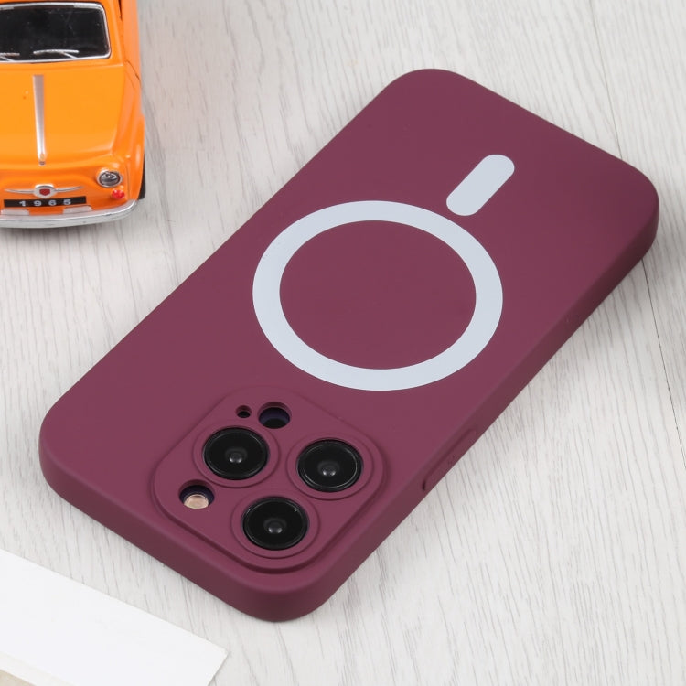 For iPhone 14 Pro Max Liquid Silicone Magsafe Phone Case (Wine Red) - iPhone 14 Pro Max Cases by PMC TechLife | Online Shopping South Africa | PMC TechLife