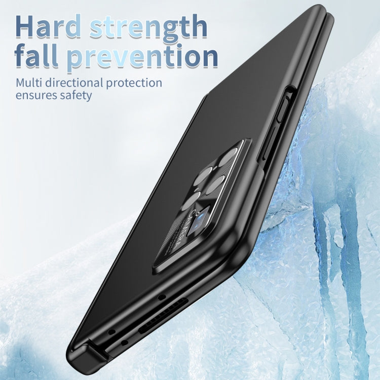For Huawei Mate X2 Electroplating Hinged Folding Phone Case with S Pen Fold Edtion(Black) - Huawei Cases by PMC TechLife | Online Shopping South Africa | PMC TechLife | Buy Now Pay Later Mobicred