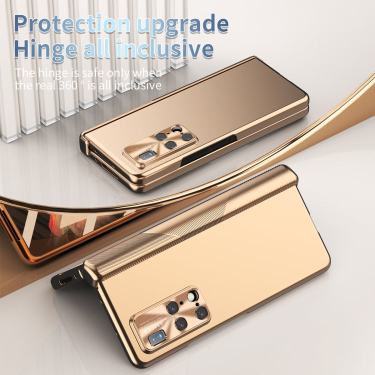 For Huawei Mate X2 Electroplating Hinged Folding Phone Case with S Pen Fold Edtion(Gold) - Huawei Cases by PMC TechLife | Online Shopping South Africa | PMC TechLife | Buy Now Pay Later Mobicred
