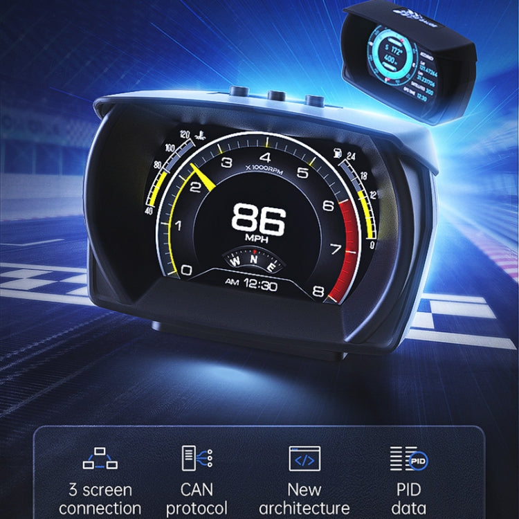 A700 Car 3.5 inch OBDII + MEMS + GPS Head-Up Display System - Head Up Display System by PMC TechLife | Online Shopping South Africa | PMC TechLife | Buy Now Pay Later Mobicred