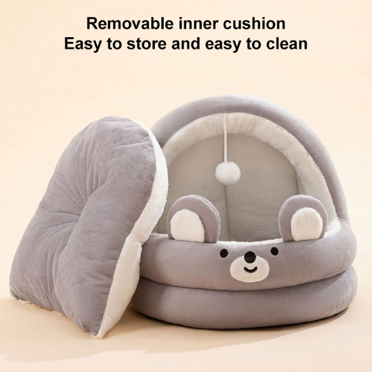 Semi-enclosed Cradle Pet Cat Bed Dog Kennel Pad Pet Supplies, Size:S(Brown Bear) - Pet Houses & Accessories by PMC TechLife | Online Shopping South Africa | PMC TechLife | Buy Now Pay Later Mobicred
