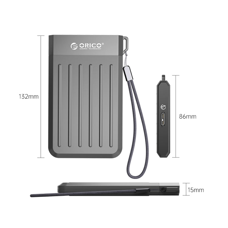 ORICO M25C3-GY 2.5 inch USB3.1 Gen1 Type-C Hard Drive Enclosure(Grey) - free shipping - PMC Jewellery - Order now!