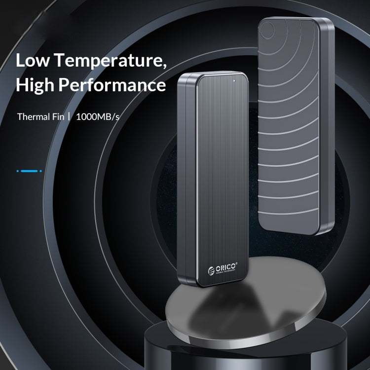 ORICO HM2C3-BK USB3.1 Gen1 Type-C 6Gbps M.2 SATA SSD Enclosure(Black) - free shipping - PMC Jewellery - Order now!