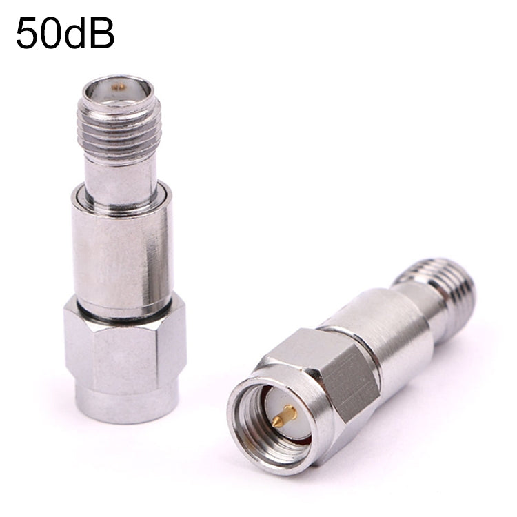 50dBi SMA Attenuator DC-6GHz SMA Coaxial Fixed Connectors - Connectors by PMC Jewellery | Online Shopping South Africa | PMC Jewellery | Buy Now Pay Later Mobicred