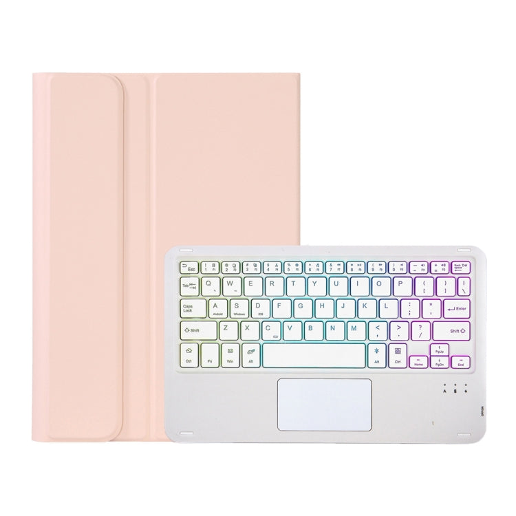 OP11-AS Lambskin Texture Ultra-thin Bluetooth Keyboard Leather Case with Touchpad & Backlight For OPPO Pad 11 inch(Pink) - Others Keyboard by PMC TechLife | Online Shopping South Africa | PMC TechLife
