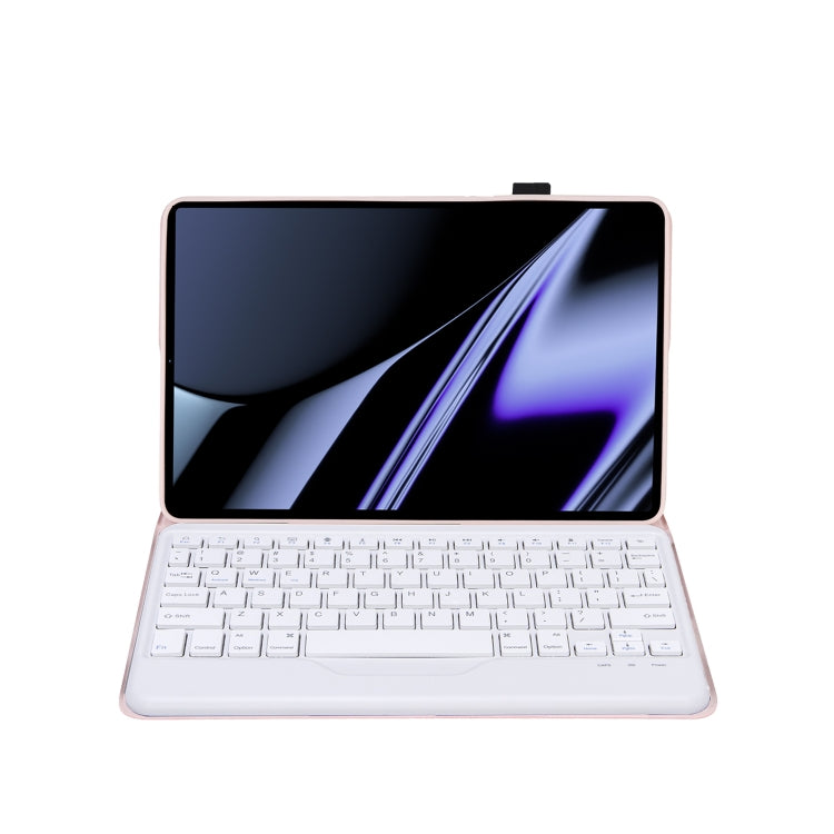 OP11-B Lambskin Texture Ultra-thin Bluetooth Keyboard Leather Case For OPPO Pad 11 inch(Pink) - Others Keyboard by PMC TechLife | Online Shopping South Africa | PMC TechLife